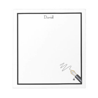 Mit Monogramm Pen Notizblock