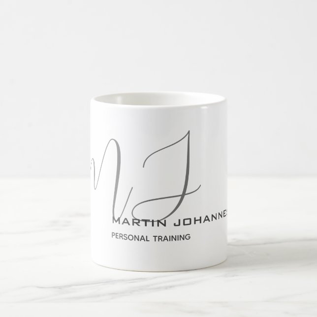 Mit Monogramm Personal Trainer Kaffeetasse (Mittel)