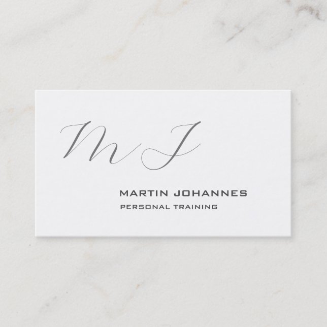 Mit Monogramm Personal Trainer Visitenkarte (Vorderseite)