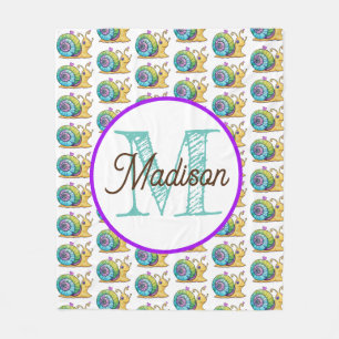 Mit Monogramm, personalisierte Fleecedecke