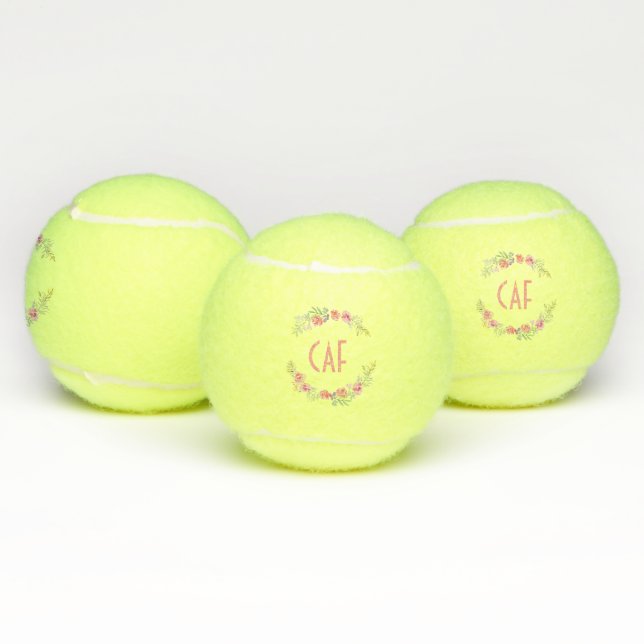Mit Monogramm Personalisierter Blumenstrauß Tennisbälle (Multi)