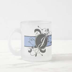 Mit Monogramm Personalisierter Extravaganter Blüh Mattglastasse