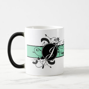 Mit Monogramm Personalisierter Extravaganter Blüh Verwandlungstasse