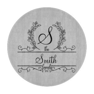 Mit Monogramm Personalisierter Familienname Schneidebrett