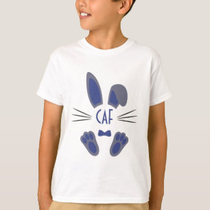 Mit Monogramm Personalisierter Osterhase am Blue T-Shirt