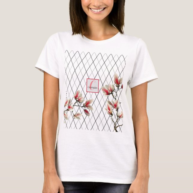 Mit Monogramm Personalisierter T - Shirt von Fraue (Vorderseite)