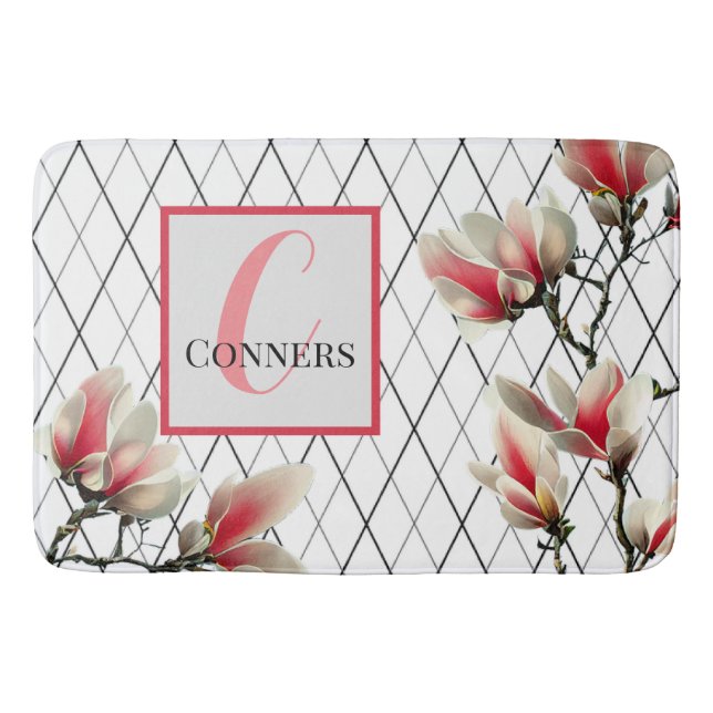 Mit Monogramm Personalisiertes Bad Rug Badematte (Vorderseite)