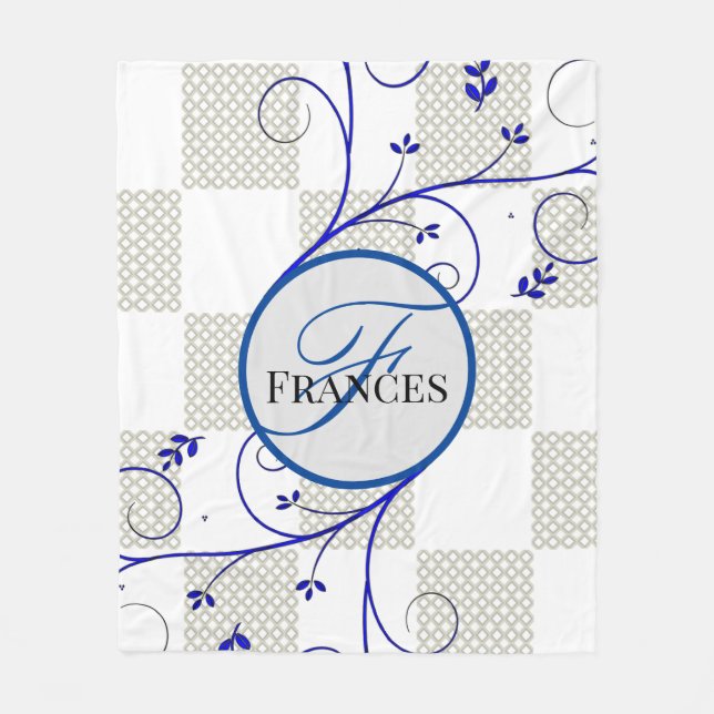 Mit Monogramm Personalisiertes Fleece Blanket (Vorderseite)