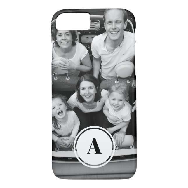 Mit Monogramm Personalisiertes Foto - klassisches  Case-Mate iPhone Hülle (Rückseite)