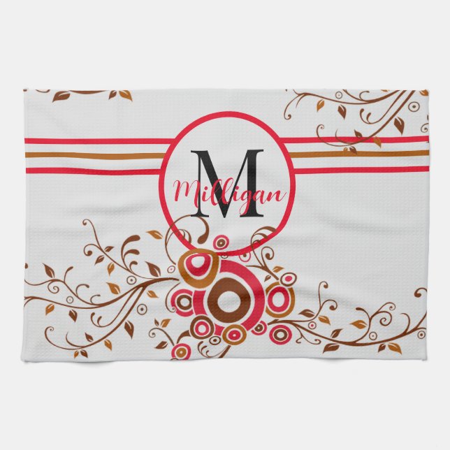 Mit Monogramm Personalisiertes Küchentuch (Horizontal)