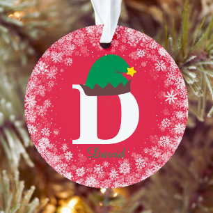 Mit Monogramm Personalisierung mit Namensnachname  Ornament
