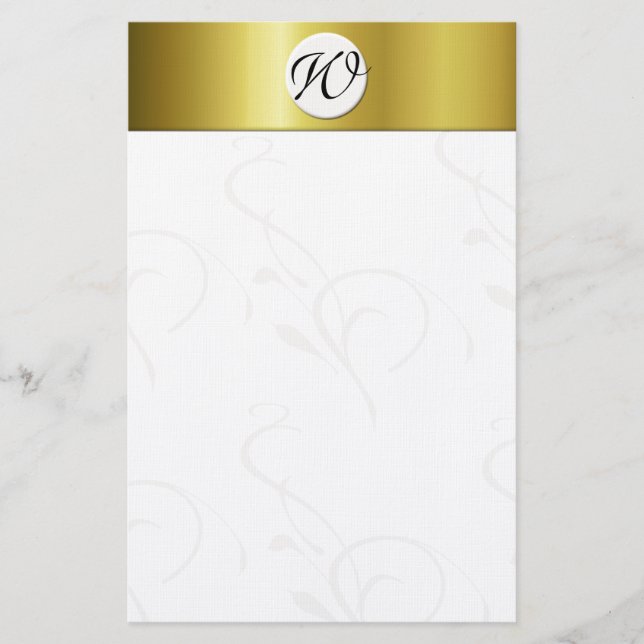 Mit Monogramm persönliches Briefpapier (Vorderseite)