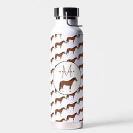 Mit Monogramm Pferdeschule Trinkflasche