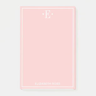 Mit Monogramm Pfirsich Post-it Klebezettel