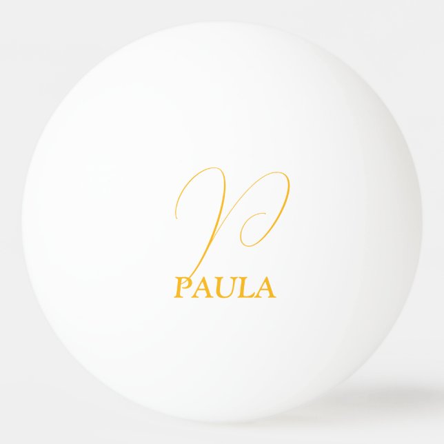 Mit Monogramm Ping Pong Ball Tischtennisball (Vorderseite)