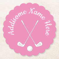 Mit Monogramm Pink White golfball club Ladys