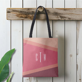 Mit Monogramm Pinselgeometrie Abstrakt Tasche
