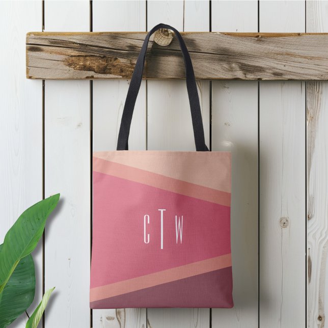 Mit Monogramm Pinselgeometrie Abstrakt Tasche (Von Creator hochgeladen)