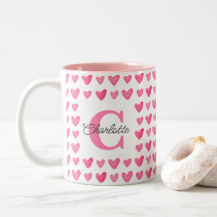 Mit Monogramm Pinselspitzen für Wasserfarben, indi Zweifarbige Tasse