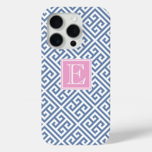 Mit Monogramm Preppy-Blue-Schlüssel Case-Mate iPhone Hülle