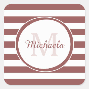 Mit Monogramm Preppy starke indisches Quadratischer Aufkleber