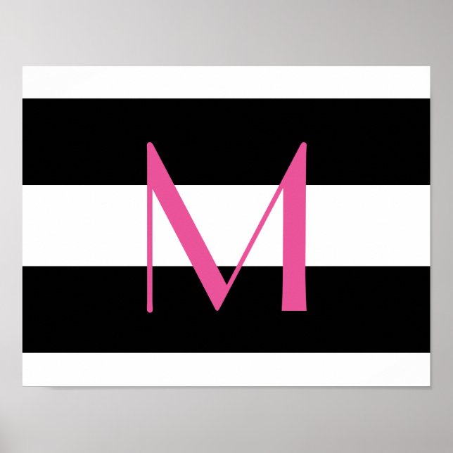 Mit Monogramm Rahmenplakat Poster (Vorne)