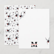Mit Monogramm Red & Black Spider Muster