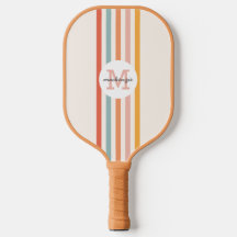 Mit Monogramm Retro Farbige Streifen Personalisier
