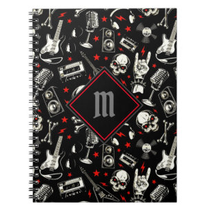 Mit Monogramm Retro-Schwermetall Notizblock