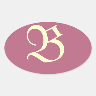 Mit Monogramm rosa Aufkleber