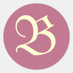 Mit Monogramm rosa Aufkleber