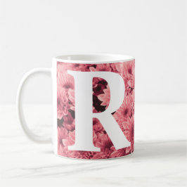 Mit Monogramm-Rosa-Chrysanthemum-Tasse Kaffeetasse