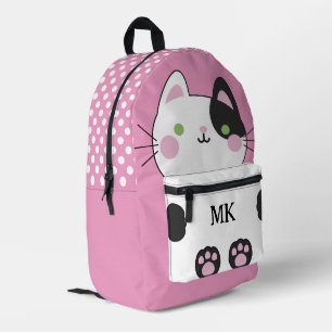 Mit Monogramm rosa Niedliche Katzenkinder Bedruckter Rucksack