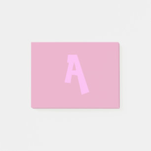 Mit Monogramm rosa Post - Hinweise Post-it Klebezettel
