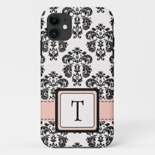 Mit Monogramm rosa schwarzer Damast title_seo2