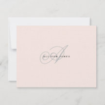 Mit Monogramm Rosa und grau