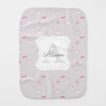 Mit Monogramm rosa und graues Princess Themed Must