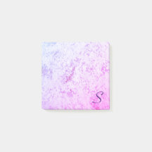 Mit Monogramm rosa und Lila marmoriert