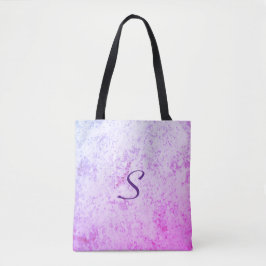 Mit Monogramm rosa und Lila marmoriert Tasche