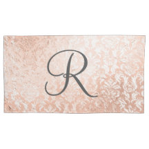 Mit Monogramm Rose Gold Damask