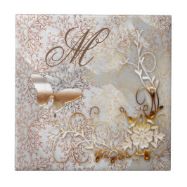 Mit Monogramm Rose Gold Keramik Tile Fliese