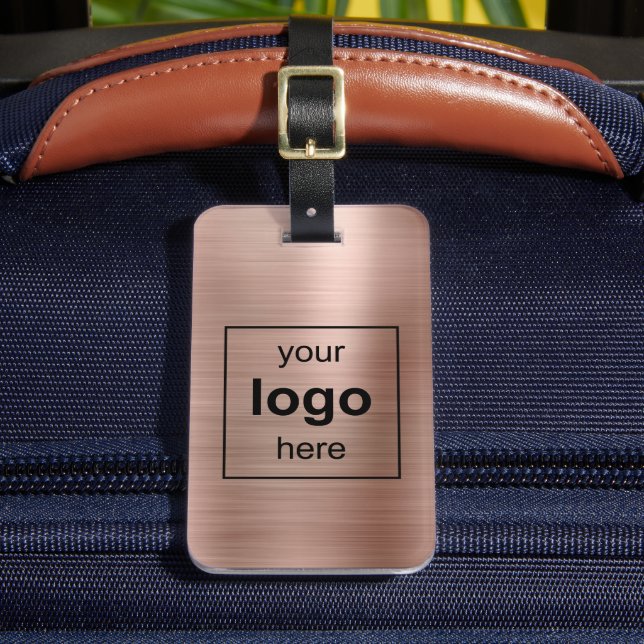 Mit Monogramm Rose mit benutzerdefinierten Logos Gepäckanhänger (Vorderseite Insitu 2)