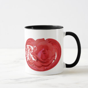 mit Monogramm Rose Tasse