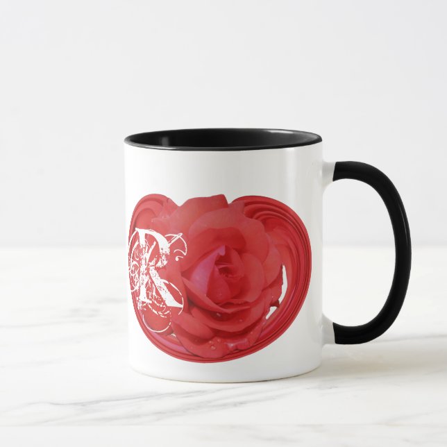 mit Monogramm Rose Tasse (Rechts)