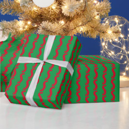 Mit Monogramm Rot-Grün-Sondergeschenk Geschenkpapier