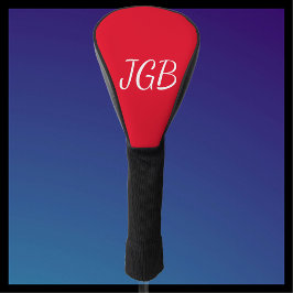 Mit Monogramm, rot und weiß oder Farbe auswählen Golf Headcover