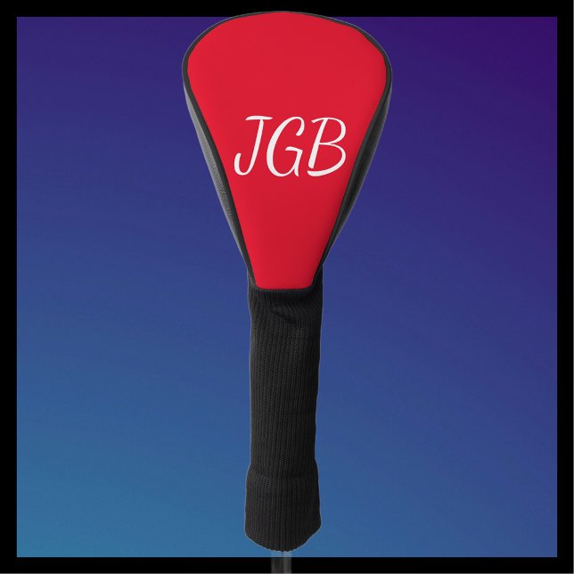 Mit Monogramm, rot und weiß oder Farbe auswählen Golf Headcover (Von Creator hochgeladen)
