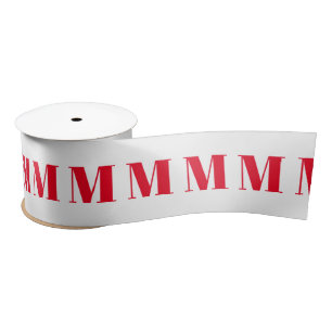 mit Monogramm Rot-Weiß-Erstmonogramm Satinband