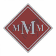 Mit Monogramm Roter Wein + Silver Horse Tack Trunk