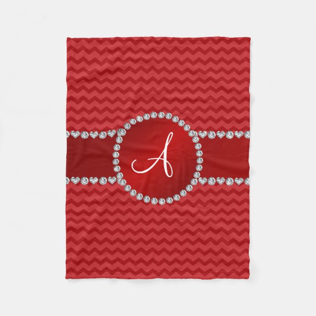 Mit Monogramm Rotkehlchen Fleecedecke (Vorderseite)